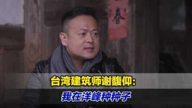 《台青筑梦季》走近台湾建筑师谢馥仰:我在洋峰种种子