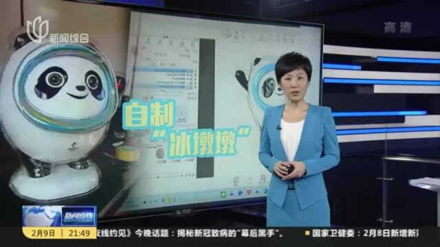 湖南:大二学生利用3D打印自制“冰墩墩”