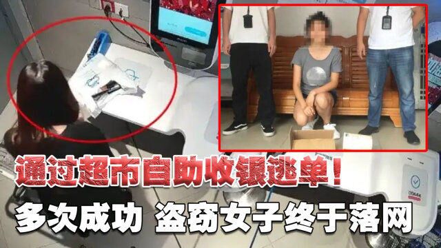 通过超市自助收银逃单!多次尝试成功,盗窃女子终于落网