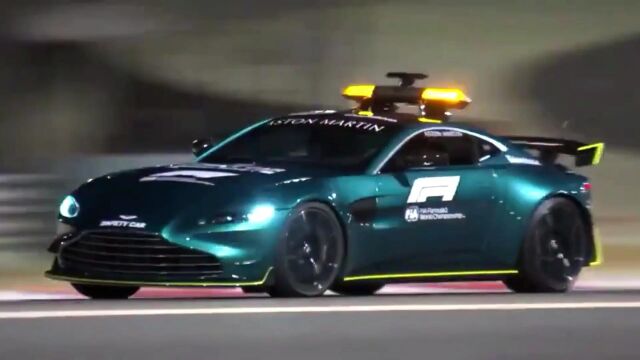 Aston Martin Vantage F1 Safety Car on track at Bahrain  2021 Bahrain Grand Prix