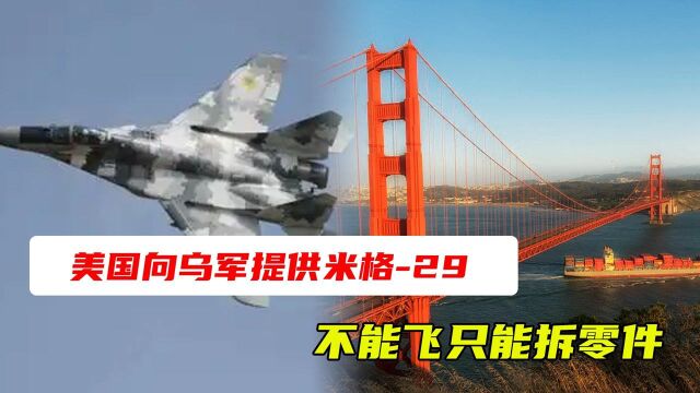 不明国家除外,美国也向乌军提供米格29:不能飞只能拆零件 