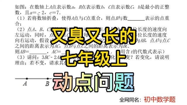 初一动点问题,七年级动点问题,初一数学压轴题