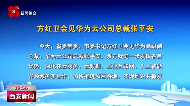 视频 | 方红卫会见华为云公司总裁张平安