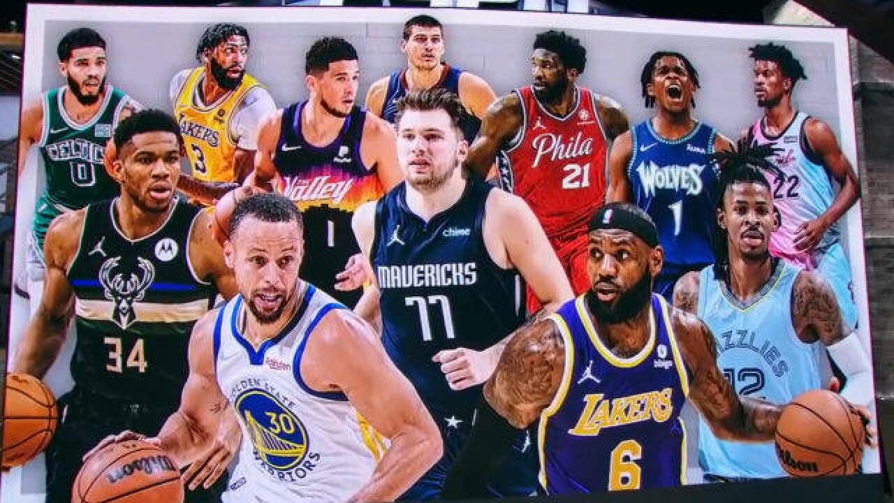 NBA新赛季球星海报,12位球星站位选人都有讲究,无杜兰特小卡哈登