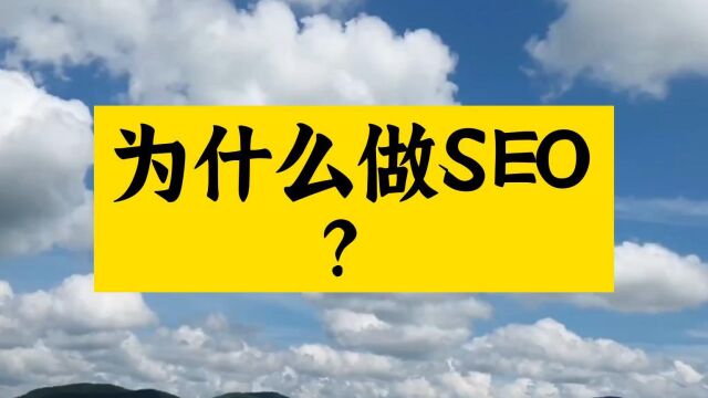 为什么做SEO?