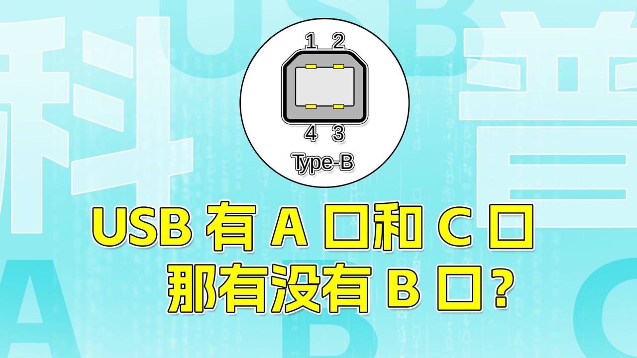 打印机后面的USB TypeB接口,与A口C口是何关系?