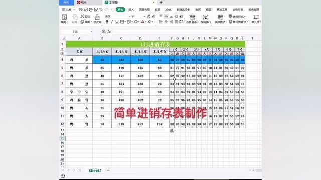 库存不足自动提醒的进销存表制作#零基础学电脑 #电脑知识 #wps表格入门基础教程 #文职 #学电脑