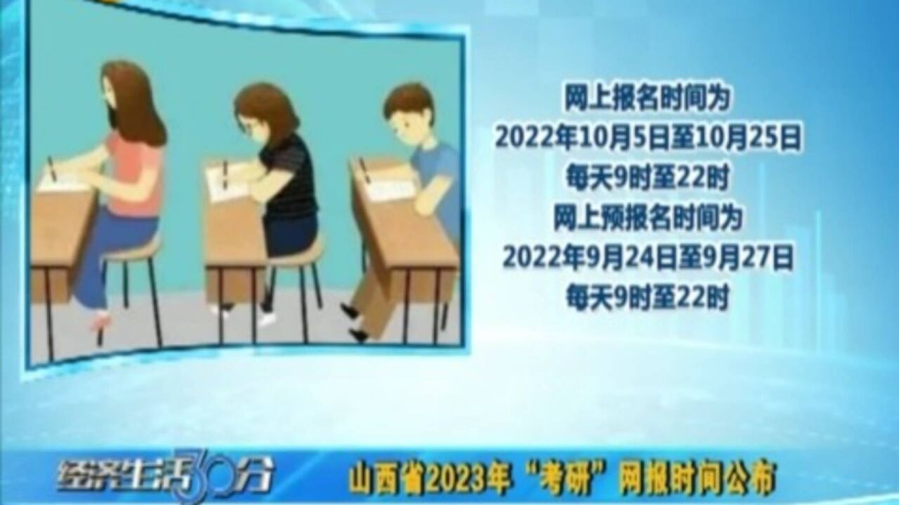 山西省2023年“考研”网报时间公布