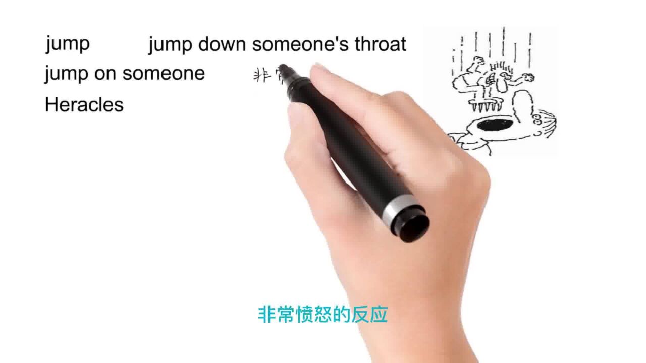 英语思维解密,为什么jump down someone's throat表示批评发脾气,轻松学英语