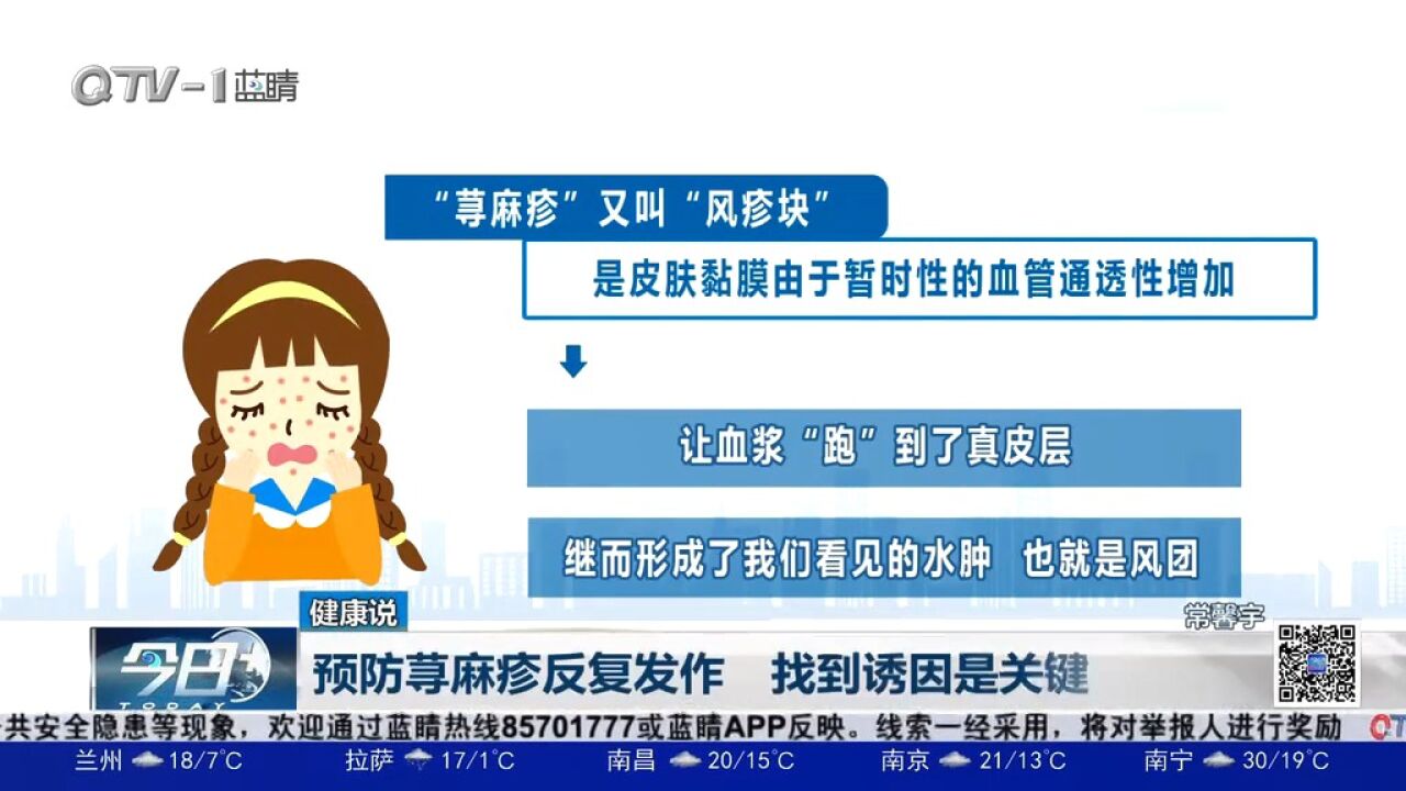 预防荨麻疹反复发作,如何预防?找到诱因是关键!