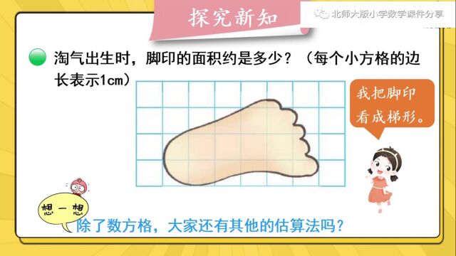 小学数学北师大版五年级上册《探索活动:成长的脚印》课件预览