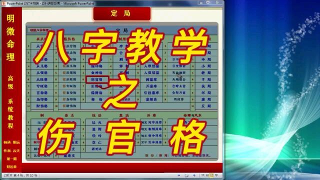 【明微八字命理】高级系统教程062[生用格]伤官格