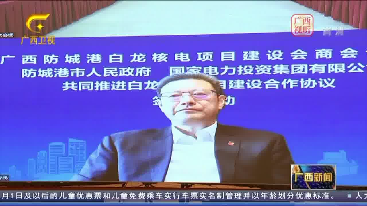 广西与国家电投共商推进白龙核电项目建设 刘宁 蓝天立与钱智民“云会面”并见证签约