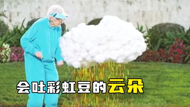 老太太有一只宠物云,根本吃不完彩虹豆,简直太羡慕