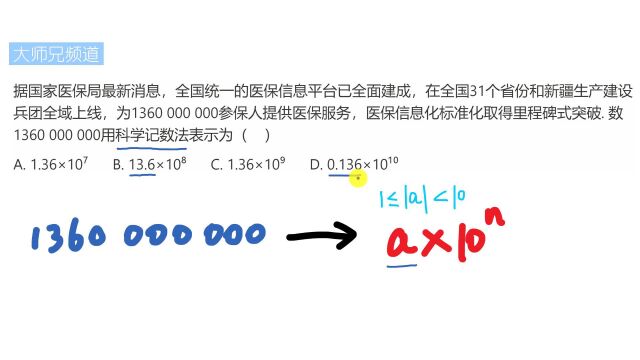 【中考数学】什么是科学计数法?中考真题讲解