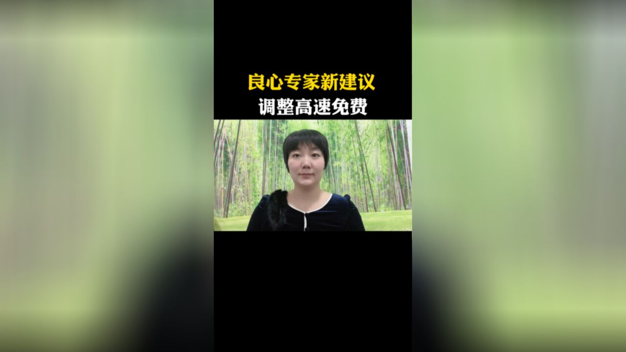 良心专家新建议,调整高速免费政策,让所有人都能享受惠民政策!