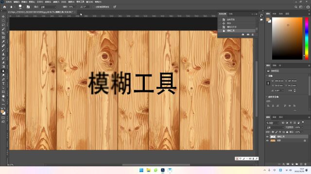 Photoshop 2022 中的模糊工具效果使用