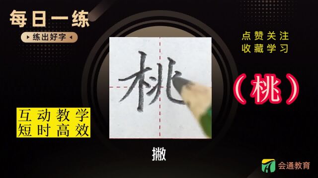 二年级下生字“桃”示范书写