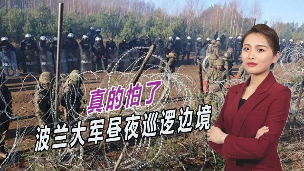 波兰真的怕了,出动大量军队在波兰巡逻,充当人肉铁丝网