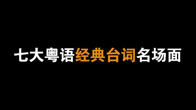 七大粤语经典台词集锦,许冠武:像我开夜班