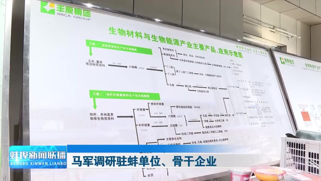 马军调研驻蚌单位、骨干企业