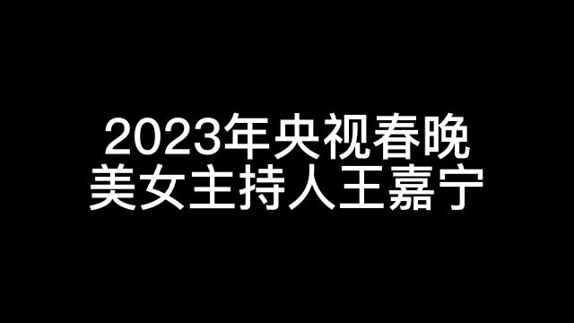 2023年央视春晚美女主持人王嘉宁.