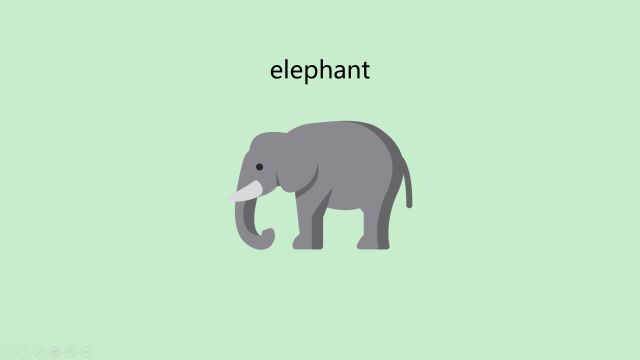 elephant中的e像眼睛,l像长鼻子?