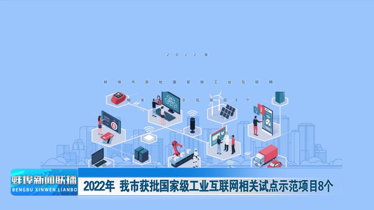 2022年 蚌埠市获批国家级工业互联网相关试点示范项目8个