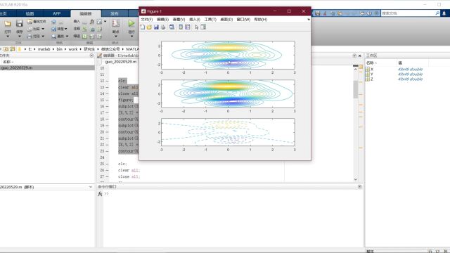 MATLAB的contour函数绘制2维等高线