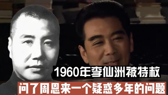 1960年李仙洲被特赦后,问周恩来:我有个心结,很多年都没弄清楚