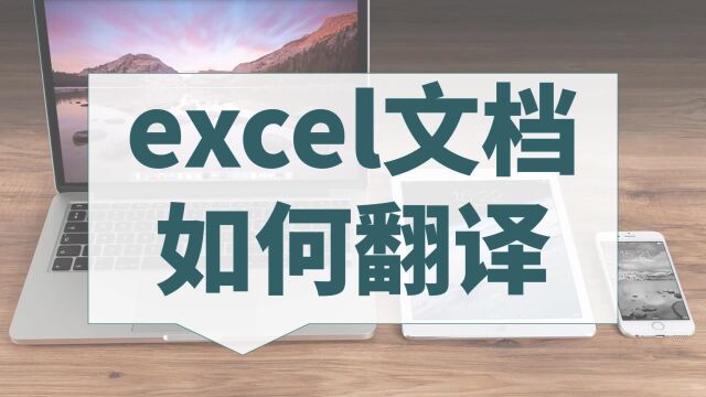 excel文档如何翻译