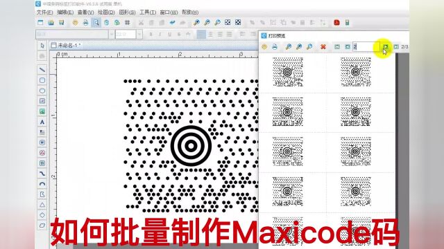 条码软件如何批量制作Maxicode码