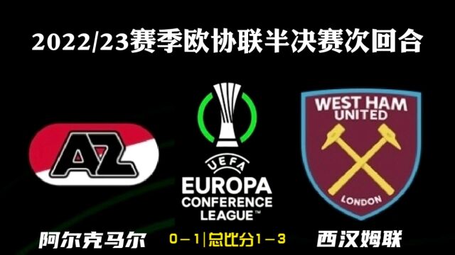 欧协联:西汉姆联10、总比分31阿尔克马尔晋级决赛,福尔纳尔斯献绝杀