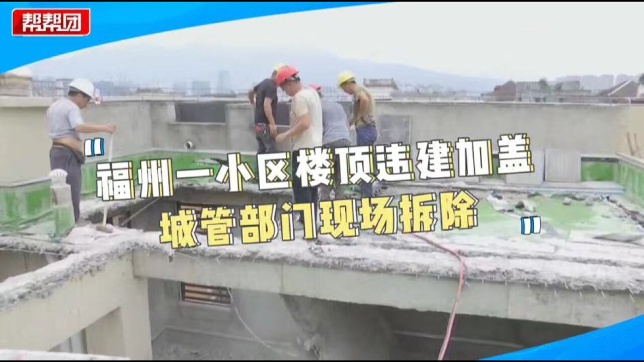 小区楼顶、地下室违建加盖 城管部门现场拆除 责令尽快恢复原状