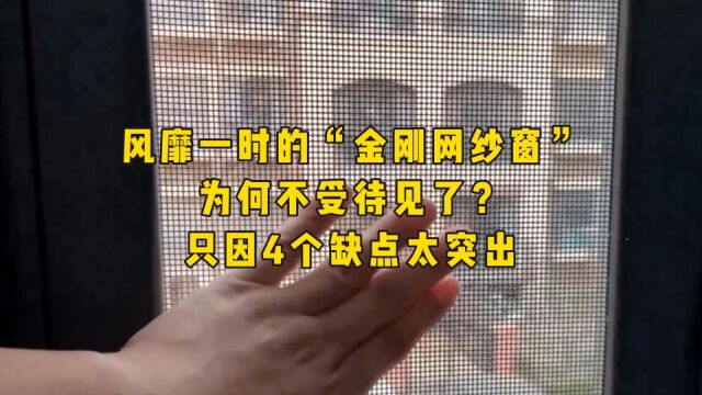 风靡一时的“金刚网纱窗”,为何不受待见了?只因4个缺点太突出