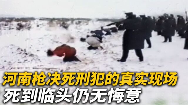 河南枪决死刑犯的真实现场,1名女犯5名男犯,死到临头仍无悔意