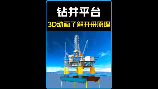 3D动画演示钻井平台结构!机械设计