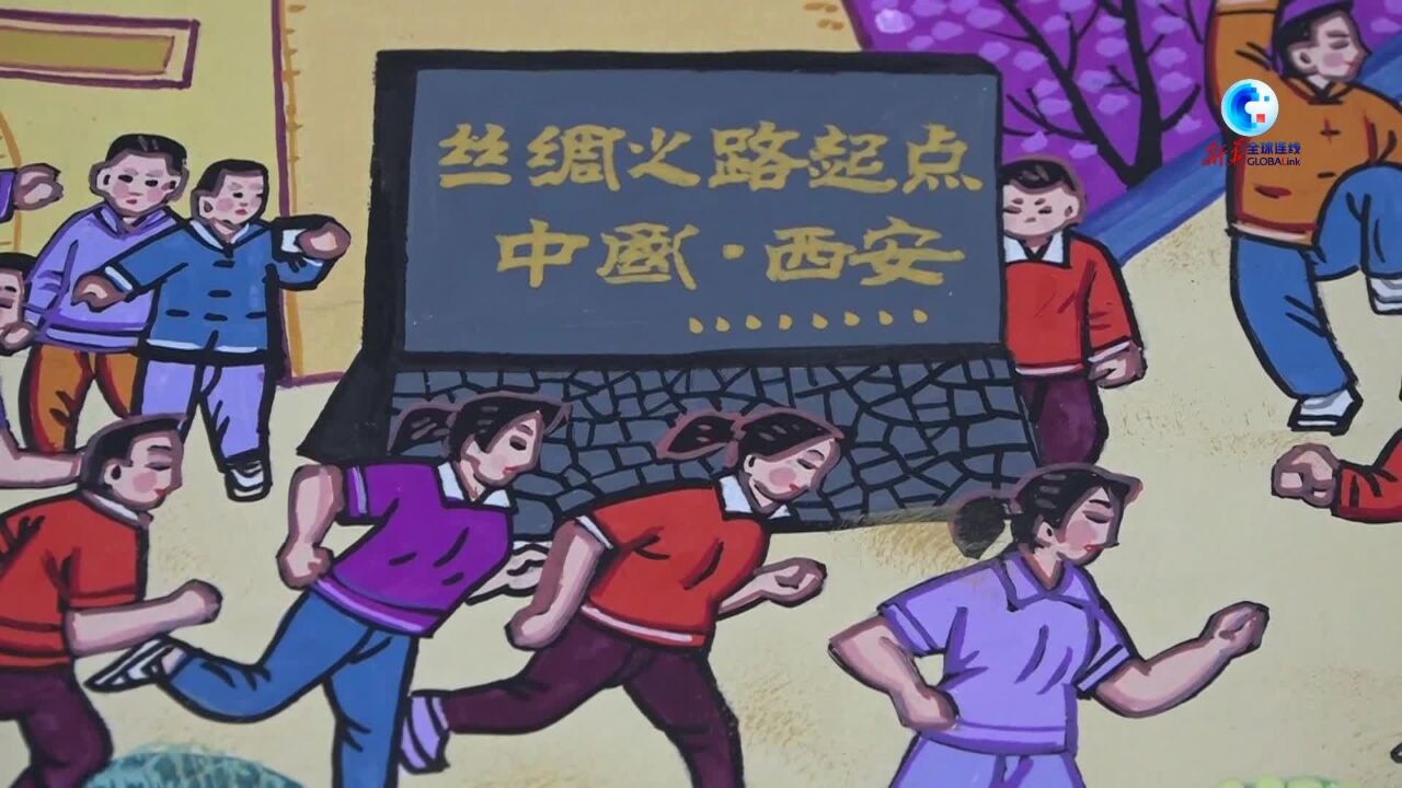 全球连线|陕西农民画家绘制画卷献礼杭州亚运会