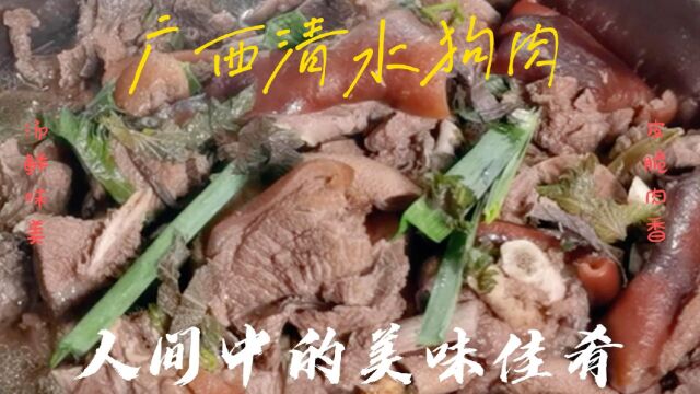 广西清水狗肉,汤鲜味美,滋补养生,皮脆肉香,人间中的美味佳肴