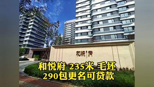 和悦府235米中层毛坯290包更名可贷款