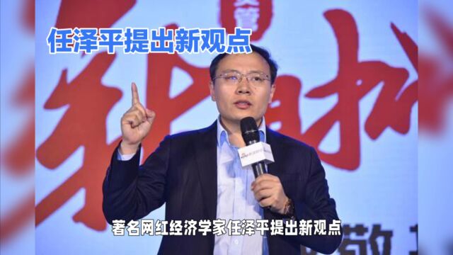 任泽平提出新观点