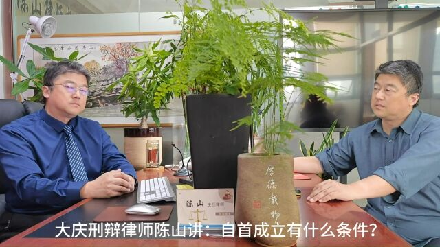 大庆刑辩律师陈山讲:自首成立有什么条件?