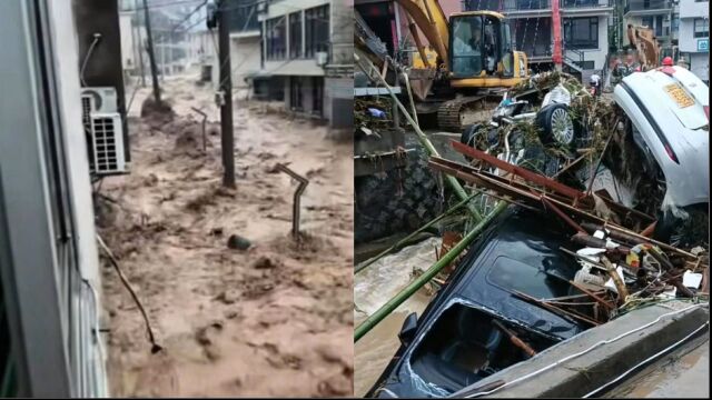 杭州富阳暴雨引发洪水,致5人身亡2人失联多车辆损毁,当地正全力搜救