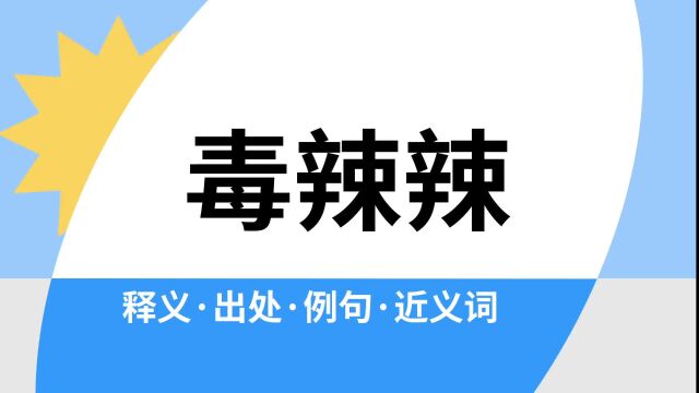 “毒辣辣”是什么意思?