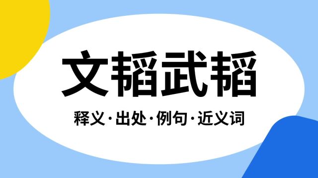 “文韬武韬”是什么意思?