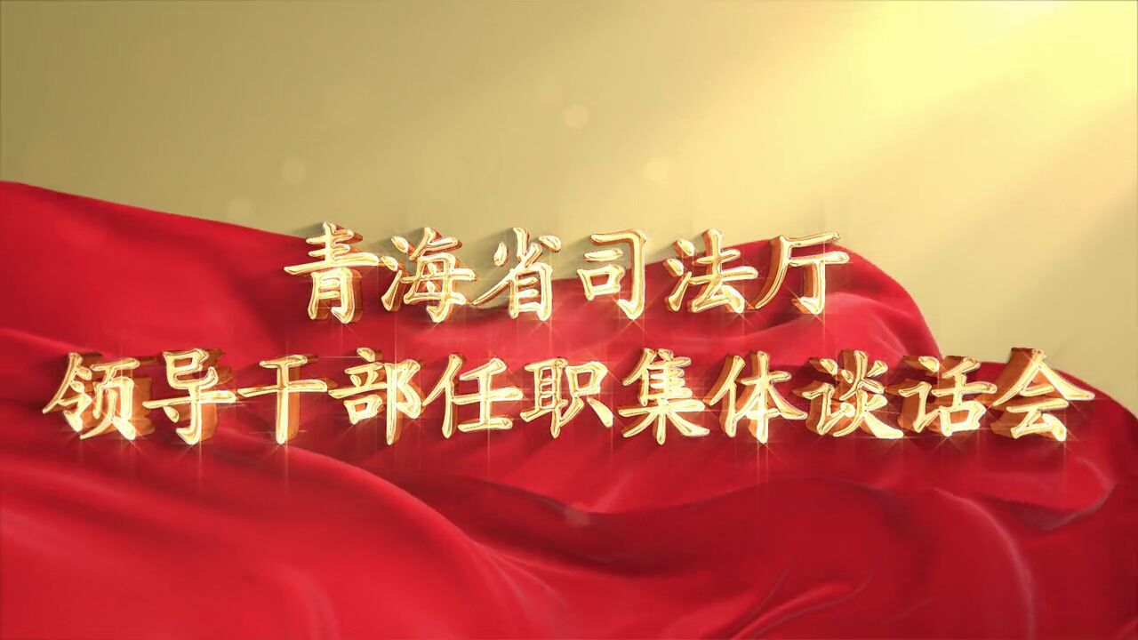 青海省司法厅举行厅系统新任职处级领导干部宪法宣誓暨集体谈话会.