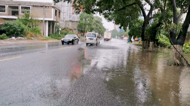 博白现在的天气一变脸倾盘大雨倒下来.马头岭成了重灾区,铁皮屋一翻而起