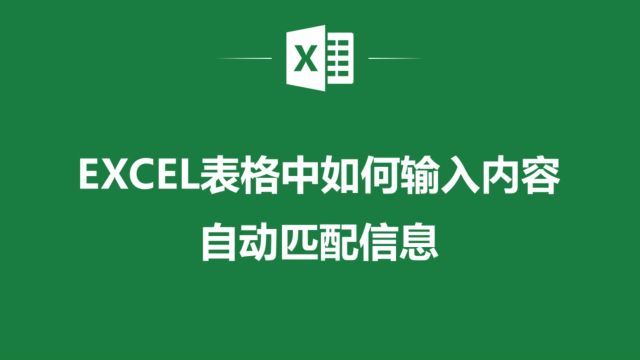 高效办公新技能:如何在Excel中实现内容自动匹配信息?