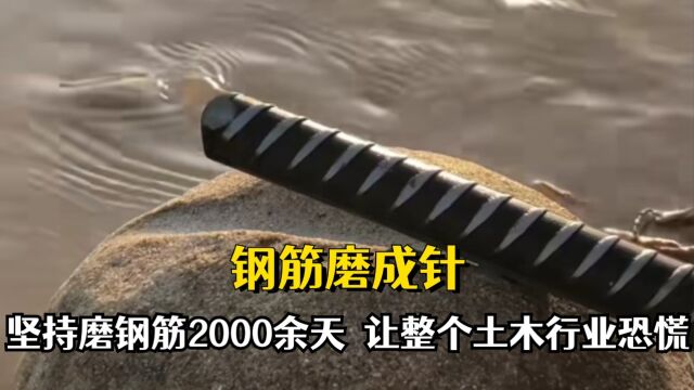 小伙坚持磨钢筋2000天,让整个土木行业恐慌,网友:当代洪武大案