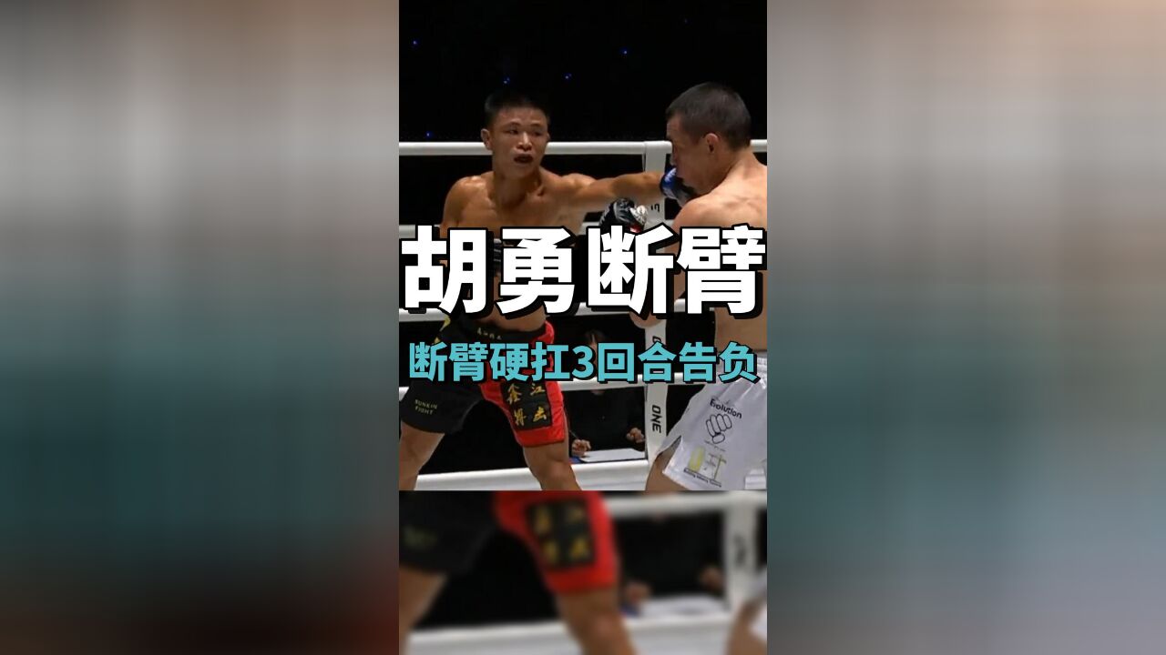 胡勇断臂硬扛3回合,点数惜败